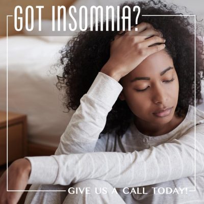 Woman with words - got insomnia